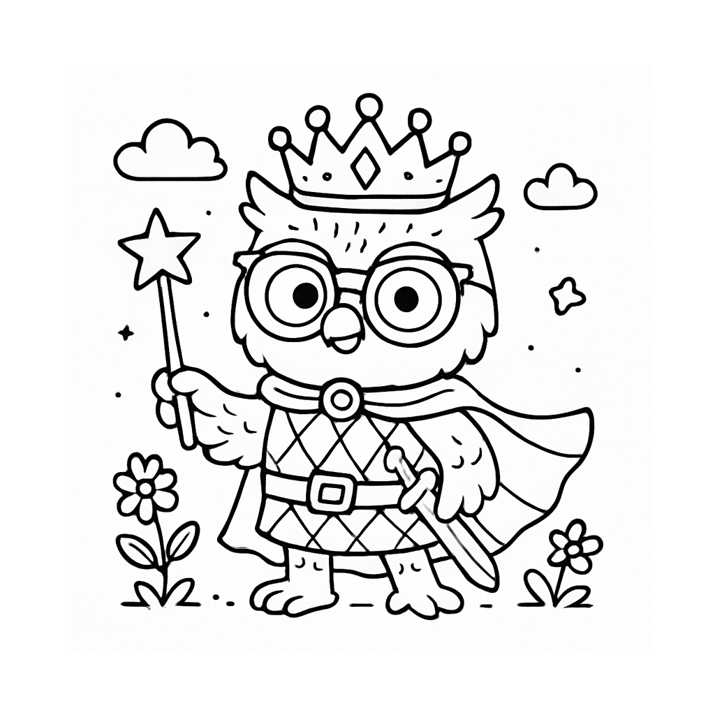 Black and white coloring page of smart hero